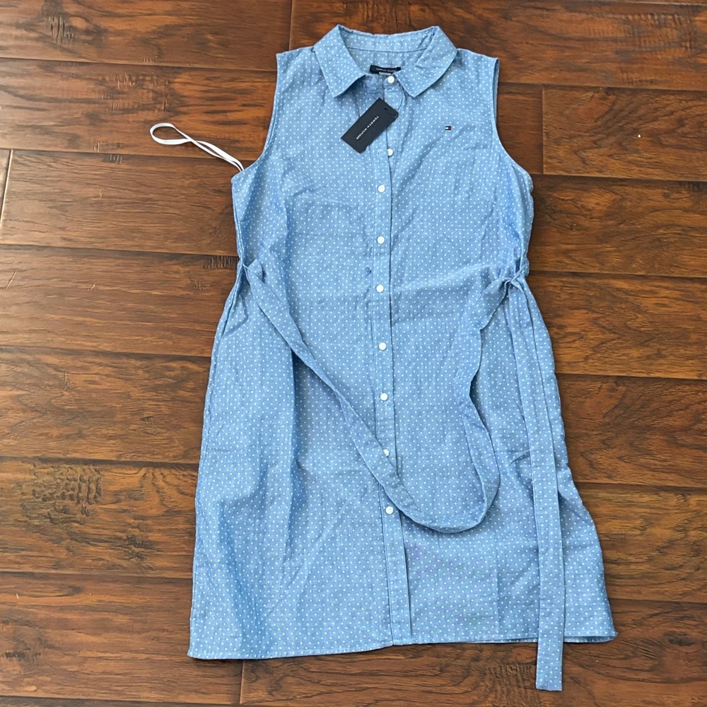 Tommy Hilfiger Light Blue Polka Dot Shirt